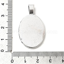 Supports Vintage Pendentif en alliage cabochon de style tibétain&nbsp;X-TIBEP-O006-04AS