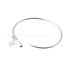Cremagliera placcatura orecchini a cerchio ad anello in ottone&nbsp;KK-L125-01P