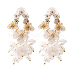 Orecchini pendenti in lega e 925 in argento sterling e acrilico&nbsp;EJEW-Q013-07A