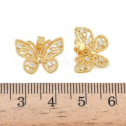 Pendentifs avec zircon cubiques à micro-pavés en laiton&nbsp;KK-L256-12G