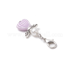 Decorazioni pendenti in perle finte in acrilico e plastica abs angelo&nbsp;HJEW-JM03298-01
