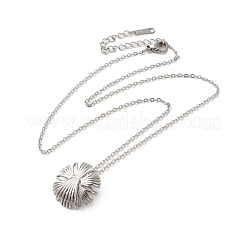 Collane con ciondolo a forma di fiore in acciaio inossidabile 304 per donna&nbsp;NJEW-Z049-03P