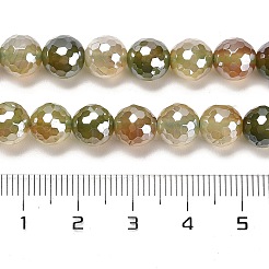 Galvanisierte runde Perlenstränge aus natürlichem Achat&nbsp;G-L598-A01-02A