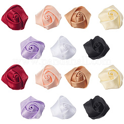 70 Stück 7 Farben Polyester Rose Blumenornament Zubehör&nbsp;DIY-GF0013-42