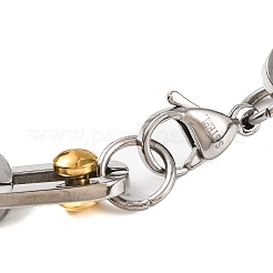 201 bracciali a catena ovale in acciaio inossidabile&nbsp;BJEW-B078-117B