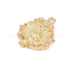 Pendentifs en laiton zircon cubique transparent&nbsp;KK-D225-03G-01