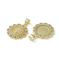Pendentifs en laiton de placage de rack avec zircone cubique&nbsp;KK-M272-09G