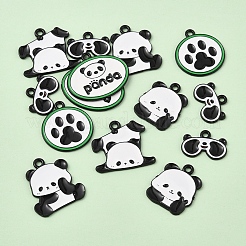 14pcs 6 styles de pendentifs en émail en alliage&nbsp;ENAM-FS0002-60