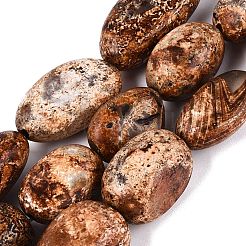 Fili di perle di agata naturale ricavate dalla corteccia degli alberi&nbsp;G-Q606-83