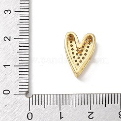 Breloques en laiton micro pavé de zircone cubique transparente pour la saint-valentin&nbsp;KK-A300-20G