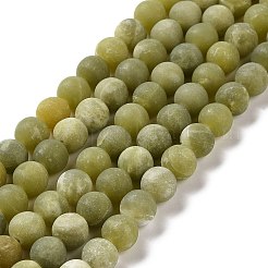Rotonde smerigliato Taiwan naturale filamenti di perline giada&nbsp;G-M248-8mm-02
