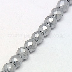 Electroplate non magnetici ematite sintetico fili di perline&nbsp;G-J169C-3mm-M