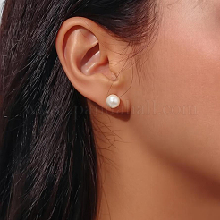 Ohrstecker aus Edelstahl 304 mit Imitationsperlen für Damen&nbsp;KT1806