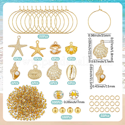 DIY-Sets zum Basteln von Weinglas-Anhängern mit Ozeanmotiv&nbsp;DIY-BM0001-15