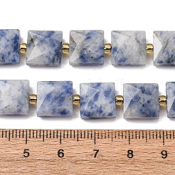 Natürliche blaue Fleck Jaspis Perlen Stränge&nbsp;G-F839-A15-01