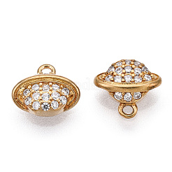 Messing micro pave klar zirkonia charme&nbsp;KK-T038-365C-NF