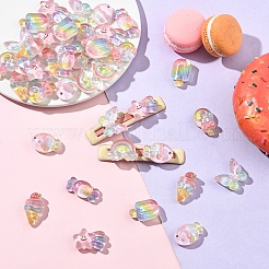 24pcs 8 Arten transparente Harzcabochons&nbsp;RESI-YW0005-59