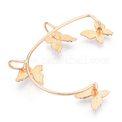 Orecchini a polsino con strass di cristallo a farfalla per regalo donna ragazza&nbsp;EJEW-F275-02B-G