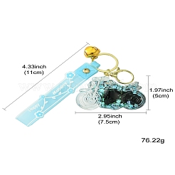 Porte-clés acrylique de sables mouvants de moto&nbsp;KEYC-YW00057-01