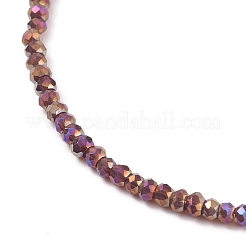Braccialetti con perline di vetro placcate sfaccettate&nbsp;BJEW-JB05693