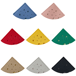 16 Stück 8 Farben PU-Leder-Fächer-Lesezeichen&nbsp;AJEW-CL0001-23