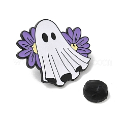 Spille da bavero smaltate a forma di fantasma di Halloween&nbsp;JEWB-K018-33A-EB