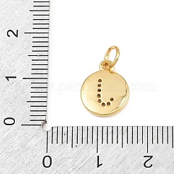 Ciondoli in ottone zirconi chiari micro pavé&nbsp;CU-CBA56CE-12G-J