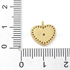 Crémaillère en laiton plaqué micro pavé de zircones cubiques transparentes avec breloques en émail&nbsp;KK-G515-12A