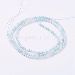 Natürliche Aquamarin Perlen Stränge&nbsp;G-J376-22A-2mm