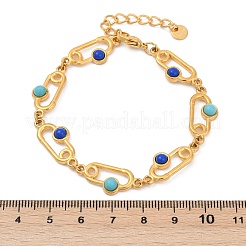 Gliederkettenarmbänder aus 304 Edelstahl im Böhmen-Stil für Frauen&nbsp;BJEW-M082-01G-01