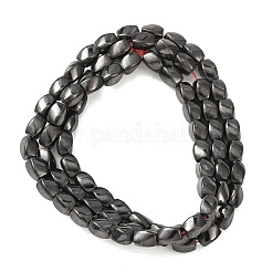 Klasse AA magnetische synthetische Hämatit Twist Perle Stränge&nbsp;G-G644-A-09