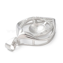 Anhänger-Cabochonfassungen aus platiniertem Messing&nbsp;KK-Q776-01P-02