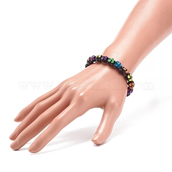 Stretch-Armband mit Totenkopf-Perlen aus Acryl&nbsp;BJEW-JB08544