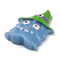 Cabochon decoden in resina opaca fantasma con cappello da strega halloween&nbsp;RESI-R446-02N