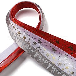 10 m 5 Farben Heißprägung Weihnachts-Polyesterbänder-Set&nbsp;X1-OCOR-Q026-02
