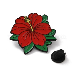 Pines esmaltados con flores de hibisco hawaianas&nbsp;JEWB-Z048-05EB-03