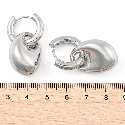 Orecchini a cerchio in ottone a goccia da donna&nbsp;EJEW-U055-18P