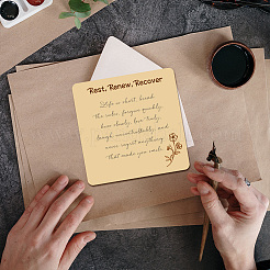 Cartes commémoratives en bois&nbsp;WOOD-WH0040-006