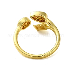 Messing mit Zirkonia-Ringen&nbsp;LS-RJEW-B057-03G-04