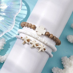 Ensemble de bracelets extensibles en perles&nbsp;BJEW-JB10312