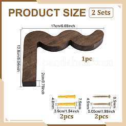 Supporto per piante sospeso in legno&nbsp;AJEW-WH0643-006