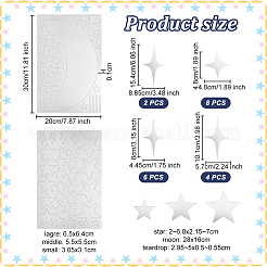 Pegatinas de pared de espejo acrílico con forma de estrella&nbsp;DIY-PH0017-37B