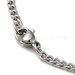 201 Halsketten mit Emaille-Anhänger aus Edelstahl für Damen und Herren&nbsp;NJEW-G123-11P