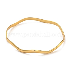 Juego de brazaletes de acero inoxidable 202 con revestimiento al vacío de PVD de 7 pieza&nbsp;BJEW-M317-13G-01