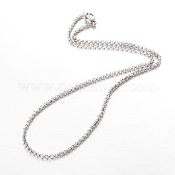 Collares de cadena rolo de acero inoxidable 304 que no se deslustran&nbsp;X-NJEW-JN01228-02