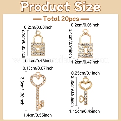 20pcs 4 Arten Legierungsanhänger&nbsp;ALRI-YW0001-41