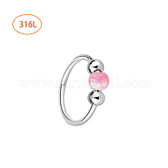 Anelli per il naso in acciaio inossidabile chirurgico 316l e opale sintetico&nbsp;WGD306E-04