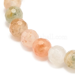Natürliches anderes Jade-Stretcharmband mit runden Perlen&nbsp;BJEW-JB08244-01