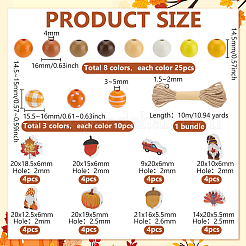 Kits de accesorios para cuentas de madera con temática de Acción de Gracias&nbsp;DIY-PH0031-94B