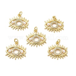 Colgante micropavé cubic zirconia de latón&nbsp;KK-E068-VB079